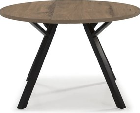 Masă rotundă de sufragerie cu aspect de nuc ø 120 cm Beni - Marckeric