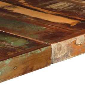 Masa de bucatarie, 140x140x75 cm, lemn masiv reciclat 1, Negru, Lemn masiv reciclat