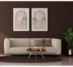 Lustră pe cablu MILLIGAN 3xE27/40W/230V argintie Eglo 43648