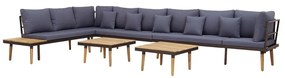 46485 vidaXL Set mobilier de grădină 8 locuri cu perne lemn masiv de acacia