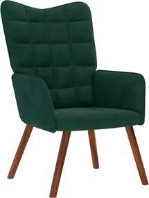 vidaXL Scaun de relaxare, verde închis, catifea