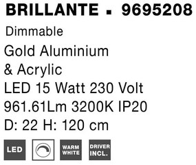 Lustra LED suspendata moderna design elegant BRILLANTE 3L