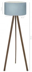 Lampadar AYD, 1 x E27, 40 W, 230 V, maro/albastru