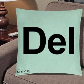 Perna Personalizata Tasta Del Tipografie Bold, 40x40 cm, Verde Menta, Husa Detasabila, Perna Inclusa, BEKZ®