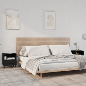 812027 vidaXL Noptiere, 2 buc., negru, lemn prelucrat