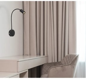 Aplica cu reader LED brat flexibil MILLY negru