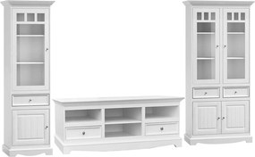 Set lemn masiv alb Living Linea