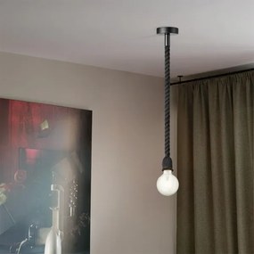 Lustră pe cablu LEONARDO ROPE 1xE27/10W/230V negru