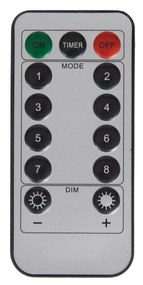 Lampă de podea de Crăciun neagră 240 cm, incl. LED IP44 cu telecomandă - Nagi