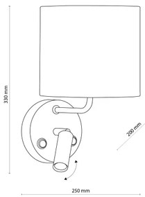 LED lampă flexibilă RICHI 1xE27/15W/230V + LED/3W/230V albă