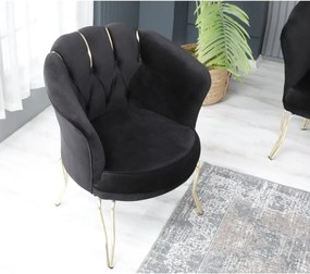 Set canapea Viena 2+1+1Homs textil negru-auriu,30702