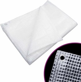 vidaXL Prelată Leno 140 g/m², alb, 4x4 m