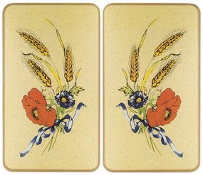 Protecții de aragaz 2 buc. din sticlă temperată 52x30 cm Corn-Flowers - Maximex