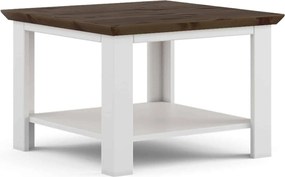 Masă lemn masiv nuc Cafea Iris 75x75cm Alb/