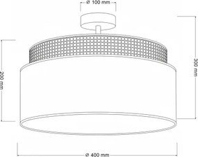 Brilagi - Lustră aplicată PADOVA 1xE27/60W/230V Ø 40 cm bej