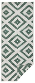 Covor adecvat pentru exterior NORTHRUGS Malta, 80 x 250 cm, verde-crem