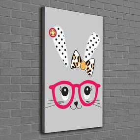 Tablou pe pânză canvas Iepure cu ochelari