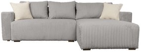 Coltar extensibil Verona Gri Reyat, 290x170x80 cm cu lada de depozitare