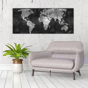 Tablou - Harta lumii (120x50 cm), în 40 de alte dimensiuni noi