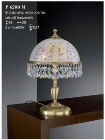 Lampa de masa design clasic realizata manual din alama si Cristal Scholer 6200