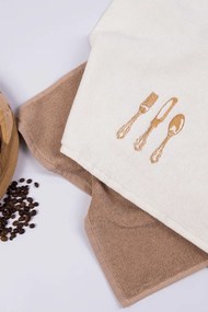 Prosoape de bucătărie HOME, 2 buc Crem-Bej / Cream-Beige Set (2 buc, 40x60 cm)