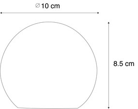 Lampă de masă de Crăciun aurie 10 cm cu LED, set de 3 - Lua