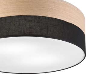 Plafonieră SIRJA WOOD 2xE27/15W/230V d. 45 cm negru/stejar