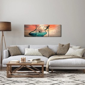 Tablou - Viața in sticla (cu ceas) (90x30 cm)