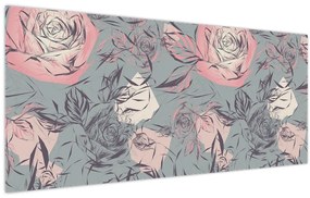 Tablou - Trandafir (120x50 cm)