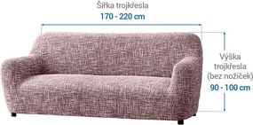 Gaico Huse cu două elastice GRAFITI NOU castaniu fotoliu triplu (l. 170 - 220 cm)