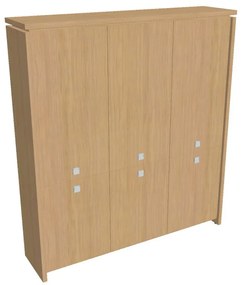 Dulap înalt Verno 188 x 46 x 210 cm, stejar deschis