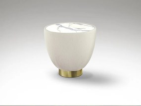 Masuta laterala design modern Candy alb/alama 47cm