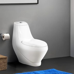 Vas de toaletă Coral Monobloc cu evacuare inferioară