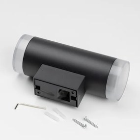 Brilagi - Aplică de perete pentru exterior LED RGBW MATERA, 2x GU10 / 6W / 230V, negru, IP54