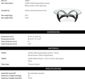 Masuta LUX design modern Soquel, negru