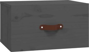 vidaXL Noptieră de perete, gri, 40x29,5x22 cm