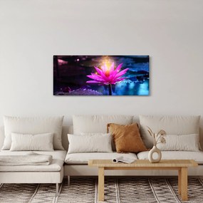 Tablou cu lotus pe apă (120x50 cm)