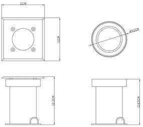 Globo 31101 - Proiector STYLE 1xGU10/40W/230V IP67
