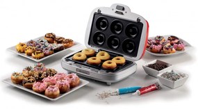 Aparat 3in1 pentru preparare gogosi, briose si sandvisuri Ariete PARTY TIME 1972/00, 700W, 3 placi detasabile, Rosu