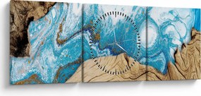 Tablou - Lemn (cu ceas) (90x30 cm)