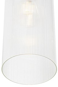 Lampă suspendată Art Deco aurie cu sticlă cu 4 lumini - Laura