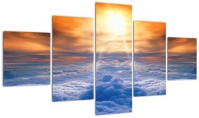 Tablou modern - soarele deasupra norilor (125x70cm)