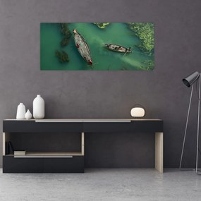 Tablou - Pescarii de pe râu (120x50 cm)