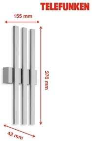 Aplică LED de exterior Telefunken 313304TF 3xLED/4W/230V IP44