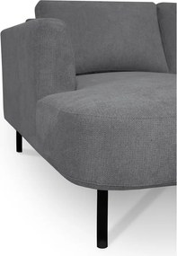 Colțar gri închis (cu colț pe partea dreaptă/în formă de "U") Hero – Scandic