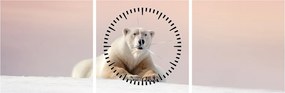 Tablou - Urs polar (cu ceas) (90x30 cm)