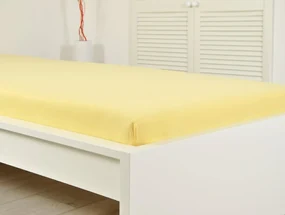 Cearceaf jersey ALVORA 180x200 cm galben deschis