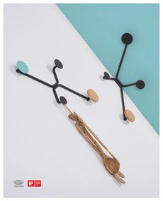 Cuier de perete pe colț Gazzda Hook, negru