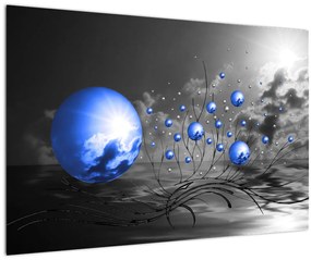 Tabloul bilelor albastru închis (90x60 cm)
