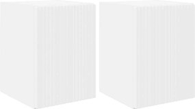 vidaXL Dulap TV de perete 2 pcs Alb 30 x 31 x 40 cm Lemn compozit